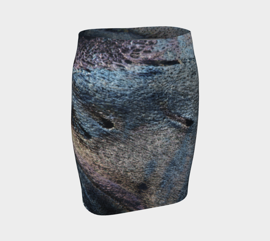 Salmon Scales Fitted Skirt